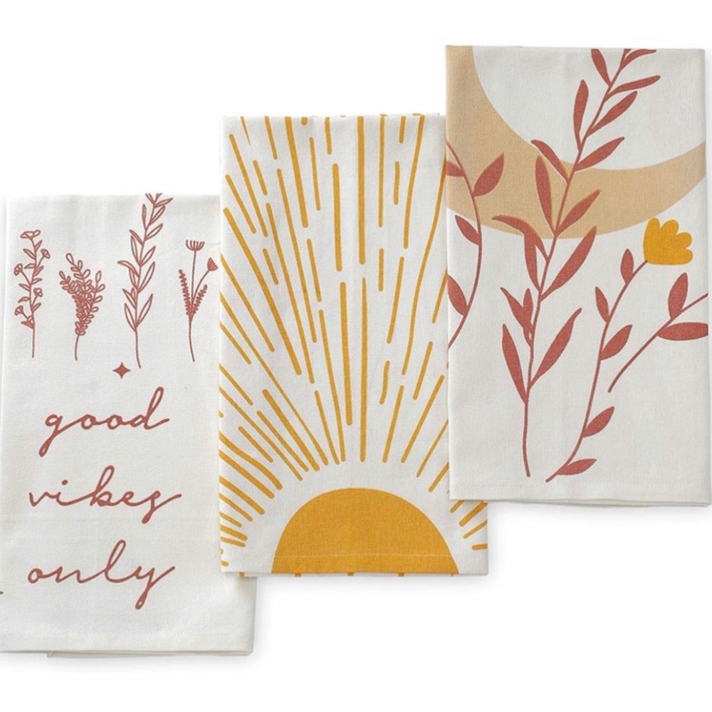 NEW Flour Sack Hand Towels — Set of 3